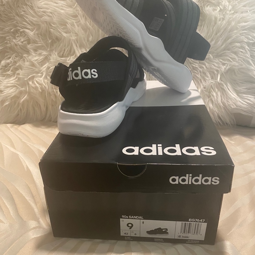 Adidas 90s Sandals in Black.  New in Box!